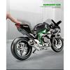 1/9 Scale Simulation Spray Kawasaki H2r Motorcycle Model Simulation Alloy Locomotive Toys Model Boy Car Collection Miniature