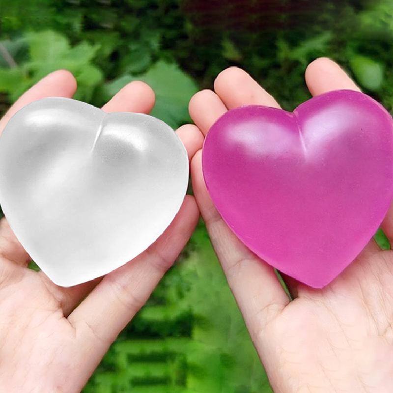 Color Changes Loving Heart Pinch Cute Cartoon Color Changing As Sun Light Spongy Maltose Finger Toys for Kids Adult Anti Stress