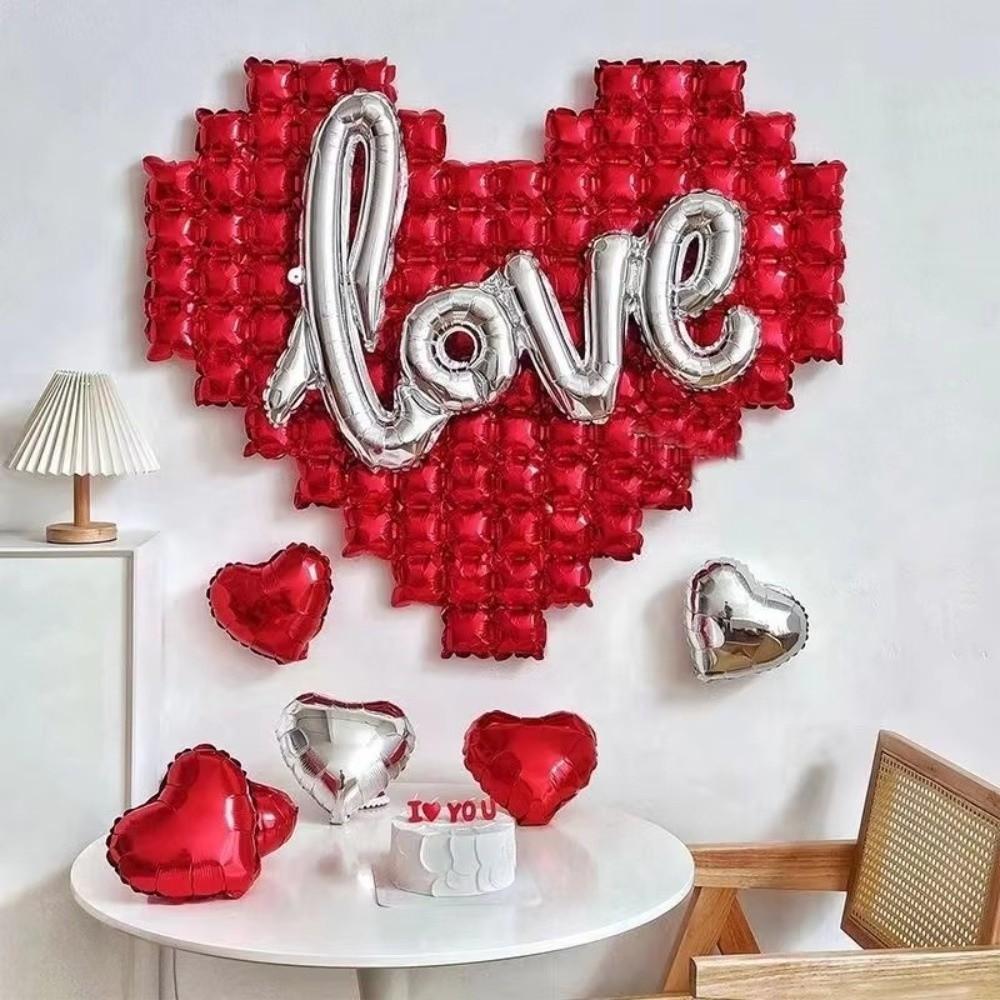 Love Heart Shaped Valentine's Day Balloon Aluminum Film Inflatable Aluminum Foil Balloons DIY Large Love Balloon Wedding Party