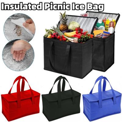 Sac isotherme pliable pour déjeuner, pique-nique, nourriture, boisson, isotherme, aluminium