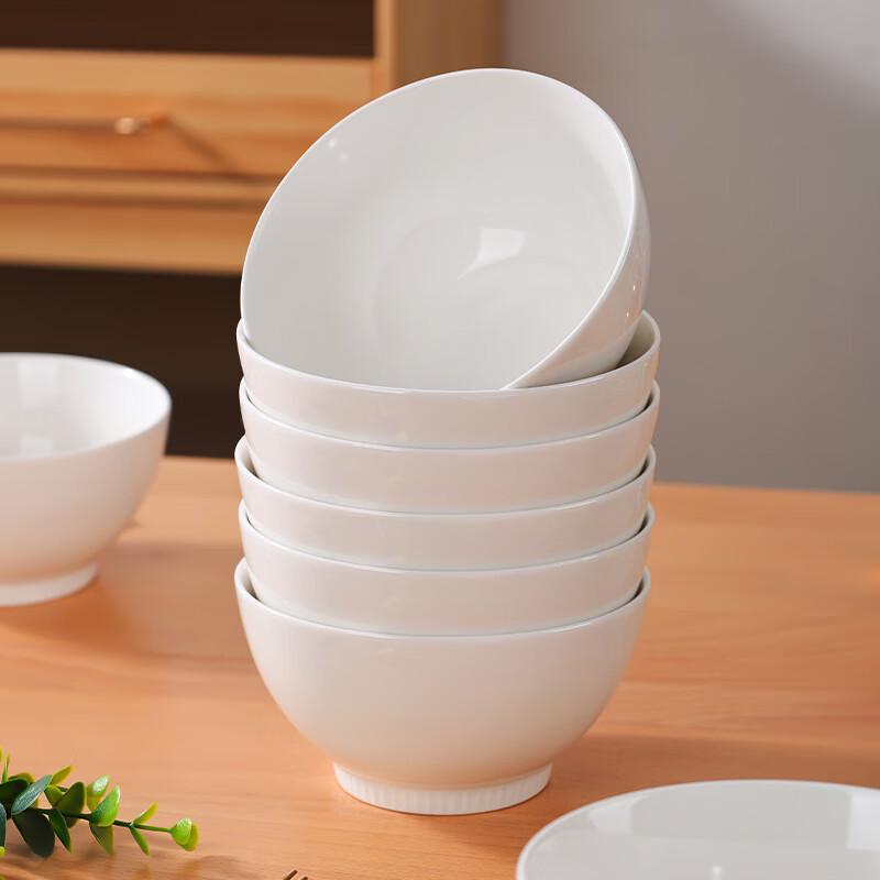 Jiejiajie Chinese Underglaze White Ceramic Bowls