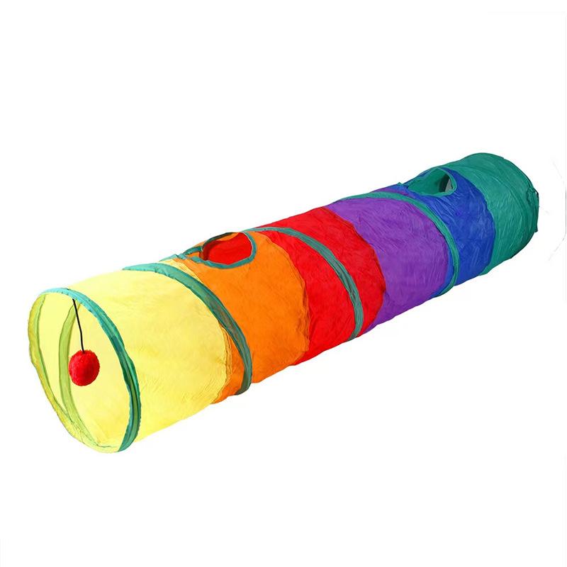 Hot Foldable Cat Tunnel Tube Interactive Fun Kitty Training Toy Boredom Buster For Puppy Kitten Pet Supplies Cat Accessory