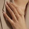 Golden Plated Open Adjustable Ring with Multi-Cut Synthetic Zircon for Women Elegant Statement Jewelry Gift