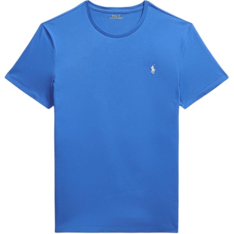

Polo Ralph Lauren Футболка мужская с коротким рукавом, хлопок, приталенный крой, круглый вырез, топы, васильково-синий MNPOTSH1N822715-400 S