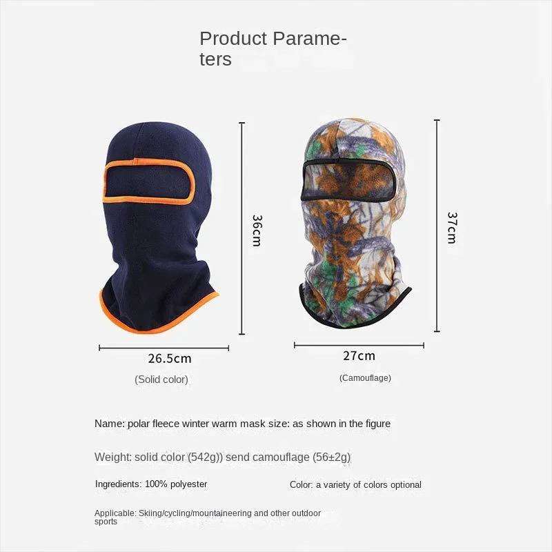 Ski Mask Balaclava Caps for Men Sports Warmth Bicycle Helmet Winter Outdoors Polar Fleece Cycling Hat TravelWindproof Face Cove