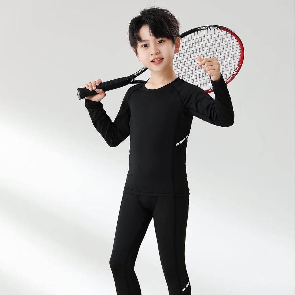 Quick-Drying Breathable Long Sleeve Training Set for Kids & Adults: Basketball, Football, Running Base Layer