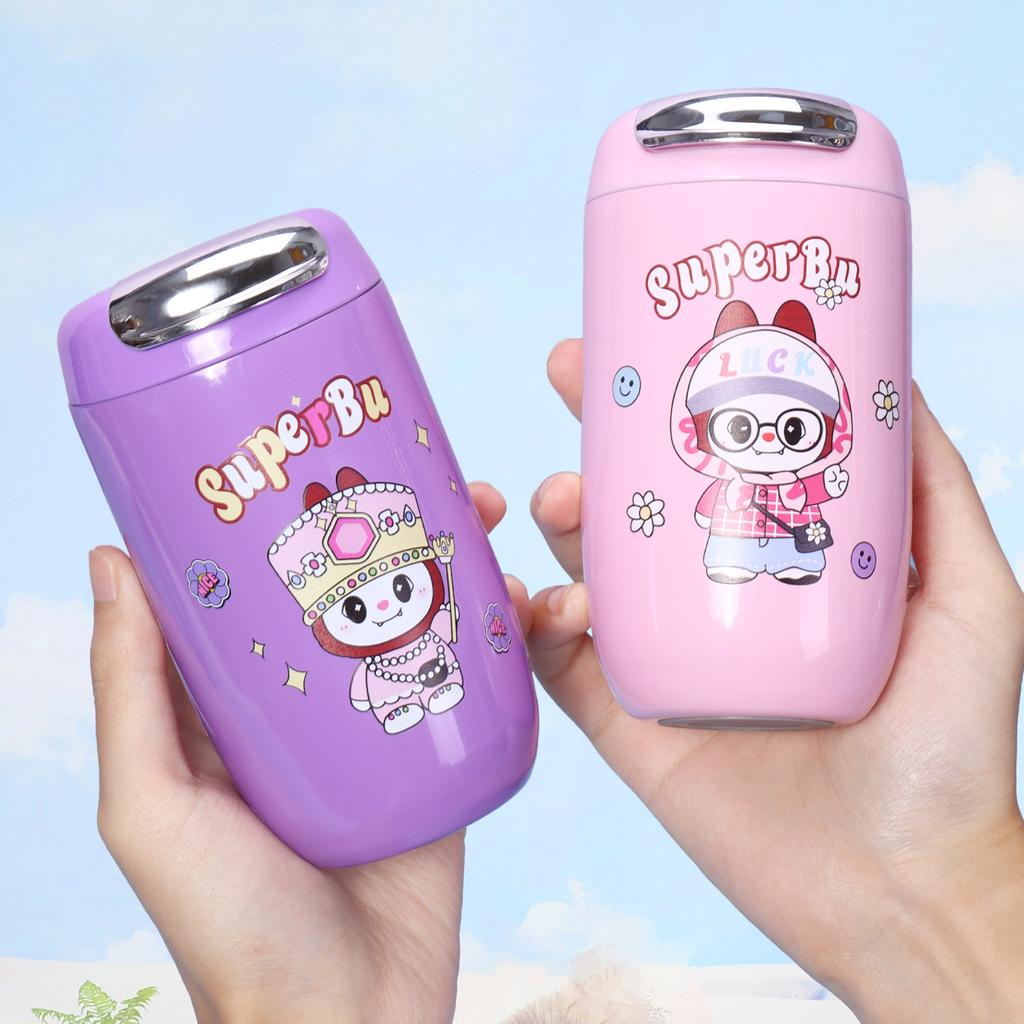 Cartoon Coffee Cup 316 Stainless Steel Thermos Cup Female Student High Value Cup Light Luxury Water Cup