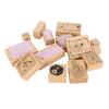 Sello de Goma de Madera Delicado Set de Sellos Decorativos de Madera para Arte Manualidades Diario Scrapbooking Planificador Tarjetas de Letras