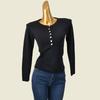 Minimalist Round Neck Knitted Half Cardigan Pullover Base Shirt