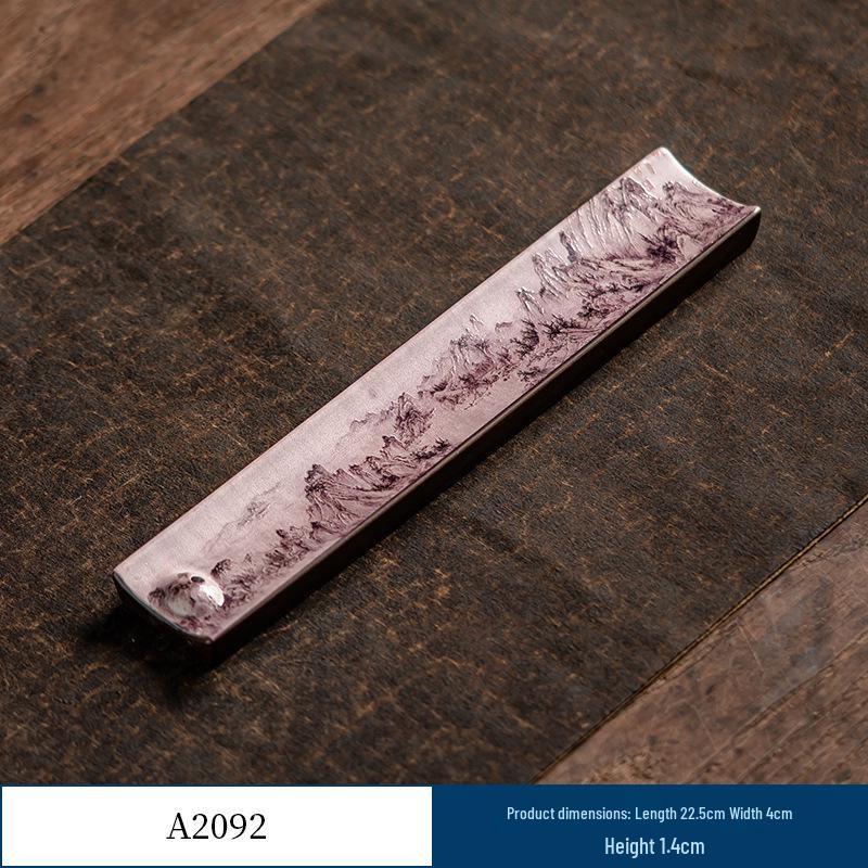 Guochao River & Mountain Ceramic Incense Holder - Retro Incense Stick Tray for Indoor Use