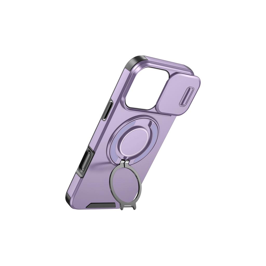 17 Pro Magnetic Phone Case Holder With Sliding Window Lens Cover