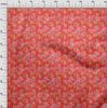 oneOone Cotton Flex Bright Red Fabric Batik Quilting Supplies Print Sewing Fabric By The Yard 40 Inch
