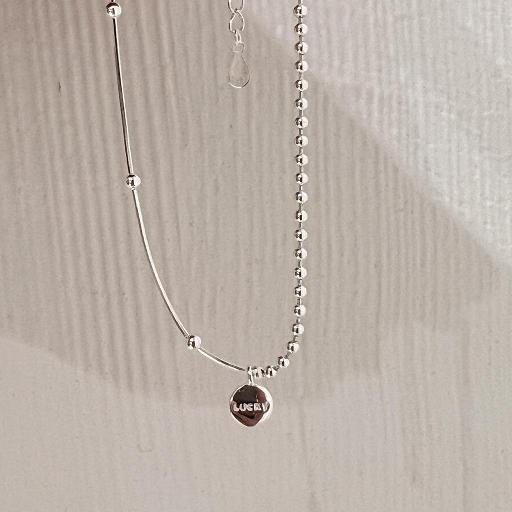 Sterling Silver Lucky Letter Ankle Bracelet for Women - Korean Simple Design, Versatile Gift for Students and Friends