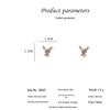 S925 Silver Needle Blue & White Butterfly Earrings: Elegant, Fashionable, Versatile Jewelry