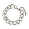 Hip Hop Thick Bracelet, Street Auction Personalized Gold Jewelry Punk Metal Chain Bracelet For Women