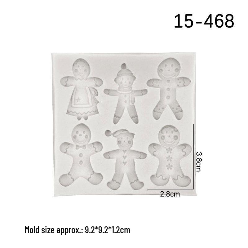 Stampo in Silicone Pupazzo di Neve Natalizio & Pan di Zenzero di Halloween per Cioccolato, Fondente e Strumenti per Argilla Fai da Te