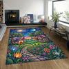 1PC Dreamy village starry path Print Carpet Rug for Living Room Bedroom Sofa Doormat Home Decor Non-slip Floor Mat