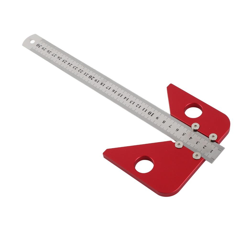 45/90 Degree Center Finder Tool Aluminum Alloy Center Scribe  Woodworking Layout and Marking