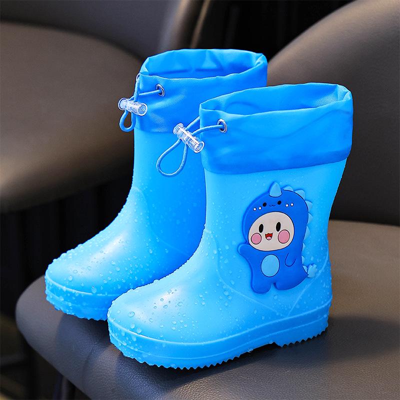 Kids' Waterproof Dinosaur Rain Boots for Boys & Girls Aged 1-7 - Lightweight, Non-slip Footwear