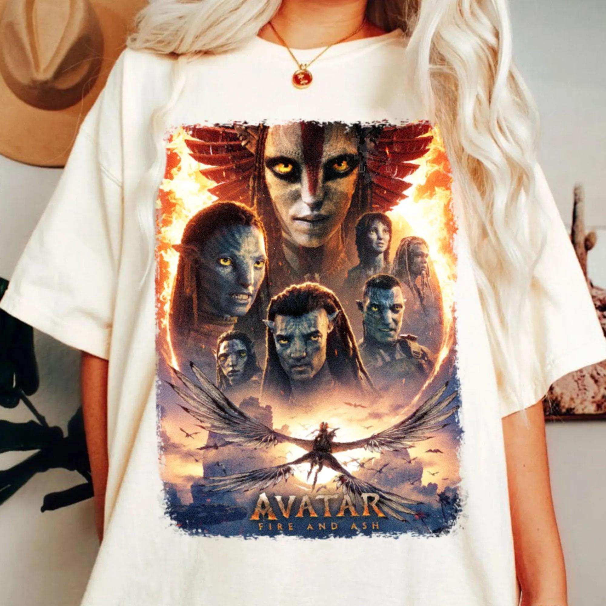 Avatar Fire and Ashes Print Pure Cotton TShirt Stylish and Comfortable ShortSleeve Pure Cotton AllSeason Couple Streetwear Top M