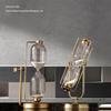 Nordic Minimalist Metal Hourglass Timer Ornament for Creative Living Room Decor