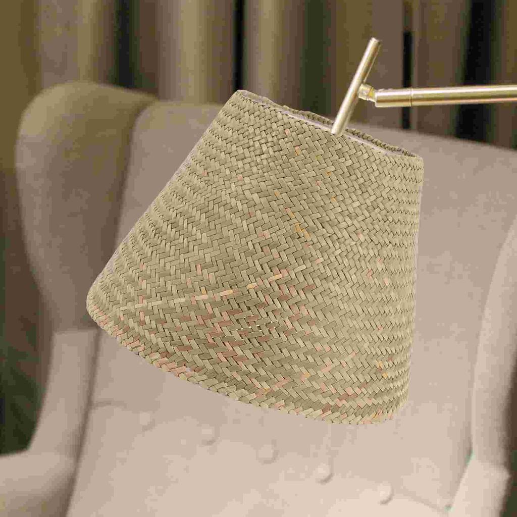 Rattan Lamp Shade Decorative Wicker Lamp Shade Replacement Chandelier Lamp Clip On Bulb Ceiling Pendant Fixture For Table