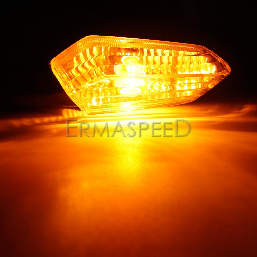 1 Pair Motorcycle Turn Signal Light Amber Blinkers LED Front Rear Indicators For Z1000 Z800 NINJIA 650 ER6N