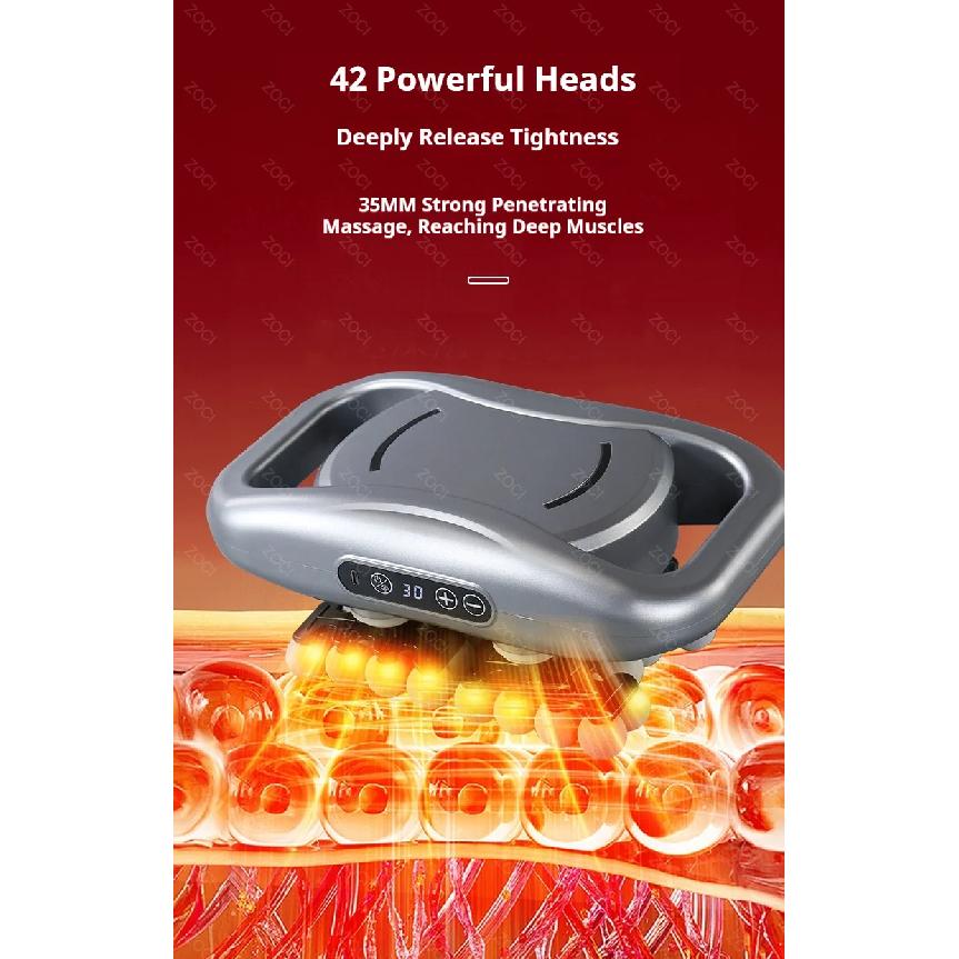 42 Head Massage Gun Professional Muscle Fascia Gun Powerful Vibration Deep Tissue Massager for Shoulder Waist Back Leg Body