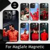 Coque de téléphone pour pilote de course M-Michael Schumacher Pour iPhone17,16,15,14,13,12,11 Plus,Pro Magnétique Pour Magsafe Charge Sans Fil