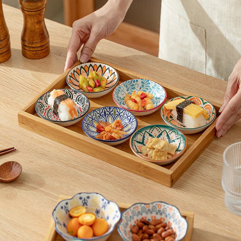 Yangge 4-inch Moroccan Ceramic Snack Dish (5-Pack)