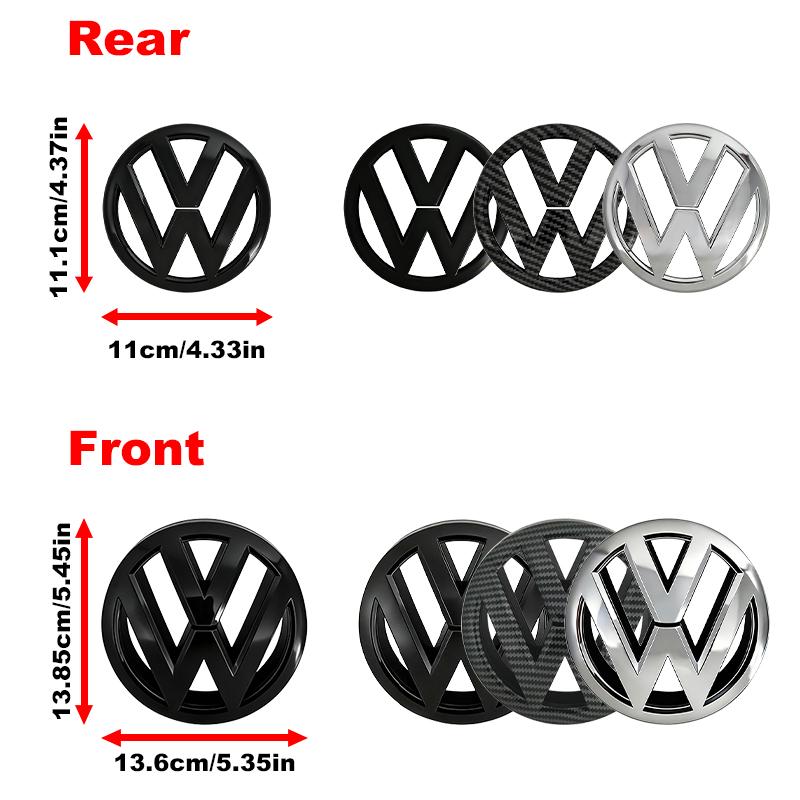 5K0853601C VW 135mm Car Front Grill Logo Emblem 110mm Rear Trunk Lid Badge For Volkswagen Golf MK6 Replacement Auto Accessories ze5