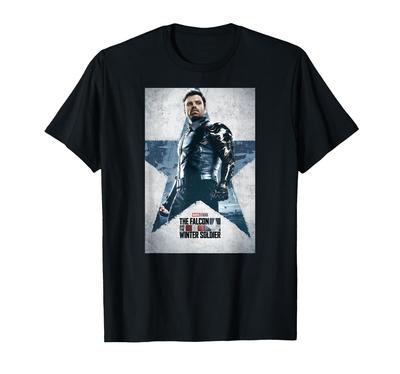 Marvel Falcão e o Soldado Invernal Bucky Barnes Camiseta Poster