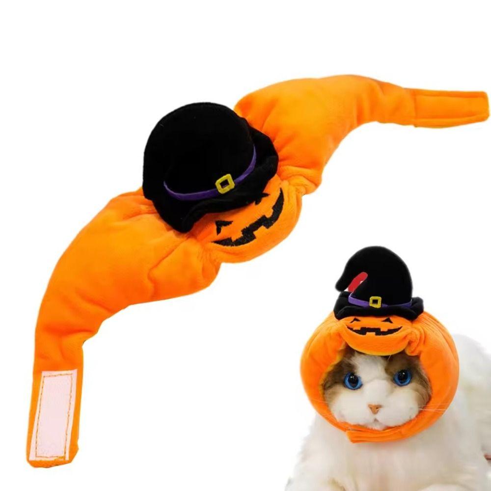 Pumpkin Dogs Hat Soft Cat Headgear Funny Pet Halloween Hat  Dress Up