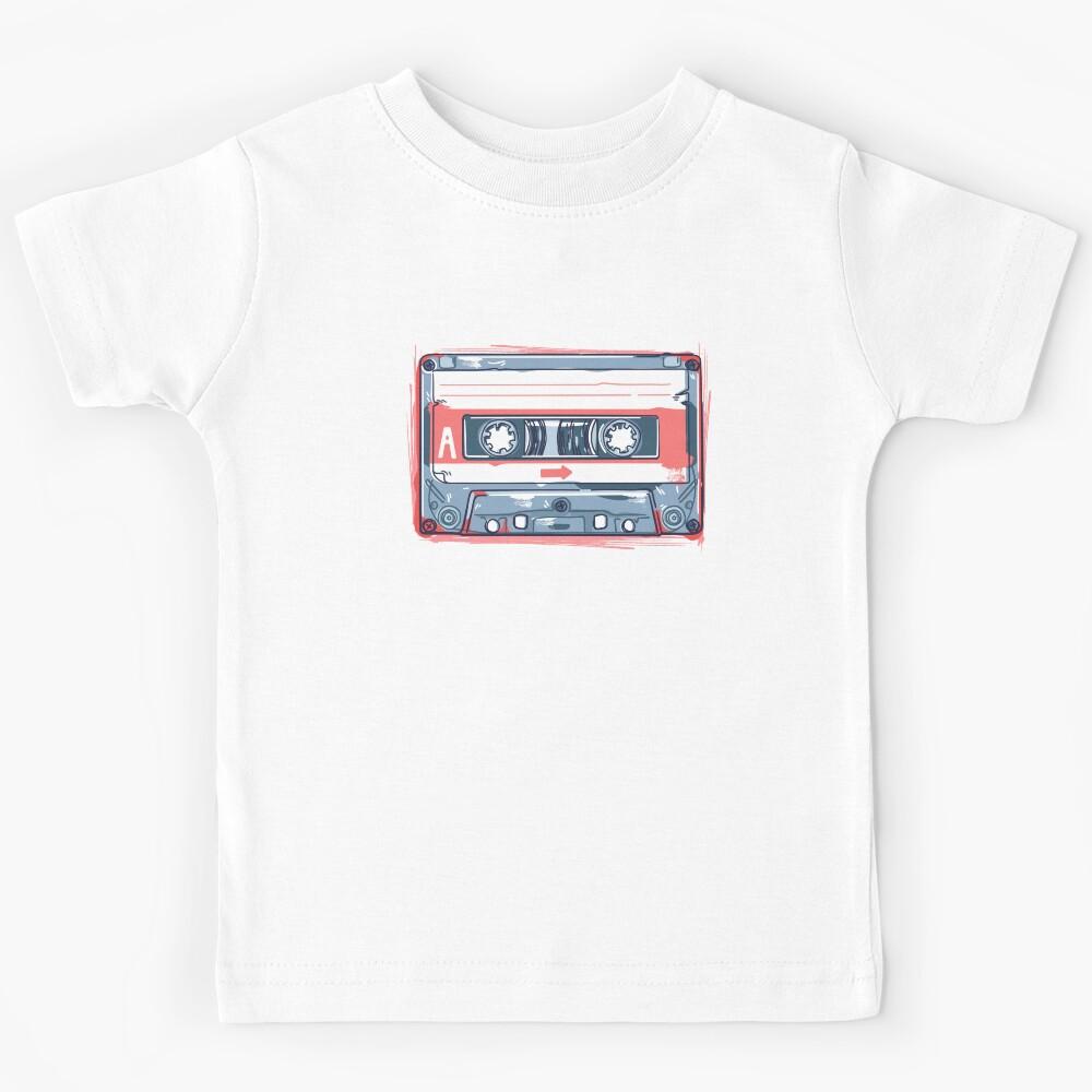 Old School Cassette Tape Dark and Pink Kids T-Shirt 130