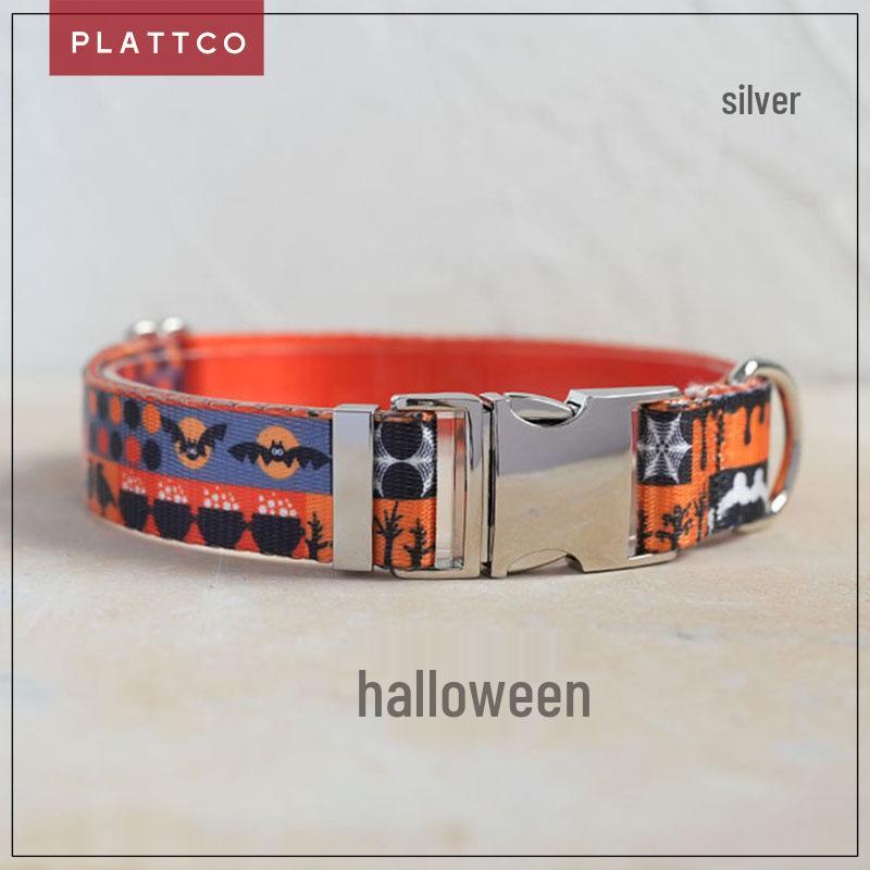 PLATTCO Серия Хэллоуин Печатный Нейлоновый Ошейник для Собак PDC339 Extra Large: 2.5cm x (56-62cm)
