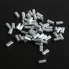 50Pcs Solid Fishing Line Tube Single Double Barrel Aluminium Anti Rust Crimping Loop Sleeve for Angling