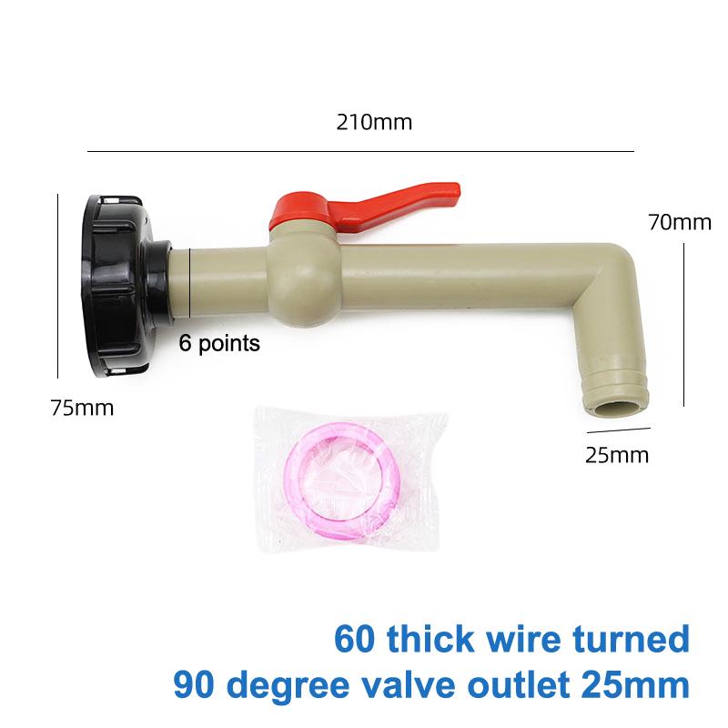 Ibc Tank Adapter Valve Fittings S60*6 Coarse Thread To 1/2 3/4 1" Water Tank Connectors Garden Hose Faucet Accessories
