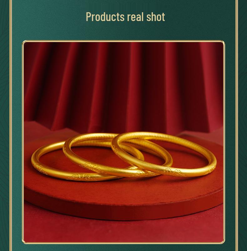 Retro Cloud Heart Sutra Gold Bracelet: Unisex Copper Jewelry, New National Trend