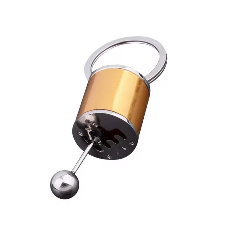 1pcs Metal Keyring Creative Car Shifter Keychain Six-Speed Gear Stick Knob Gearbox Model Key Antistress Adults New Fidget Toys