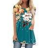 Nová Květinová Květinová 3D Potisk Trička Dámská O-výstřih Krátký Rukáv Tričko Streetwear Oversized Tunika Y2K Topy Trička Dámské Oblečení
