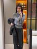 New Autumn/Winter Gray High-Neck Sweater for Women: Thick, Wearable Knit Pullover with Luxurious Feel