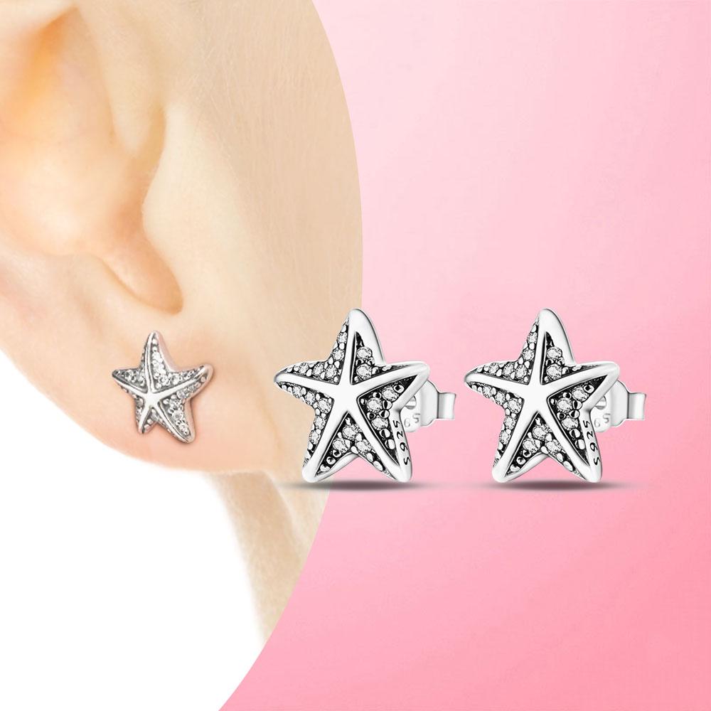 Earrings Silver 925 Earrings Geometric Stud Earrings for Women Wedding Party Korean Style Earings S925 Fine Jewelry  Trend