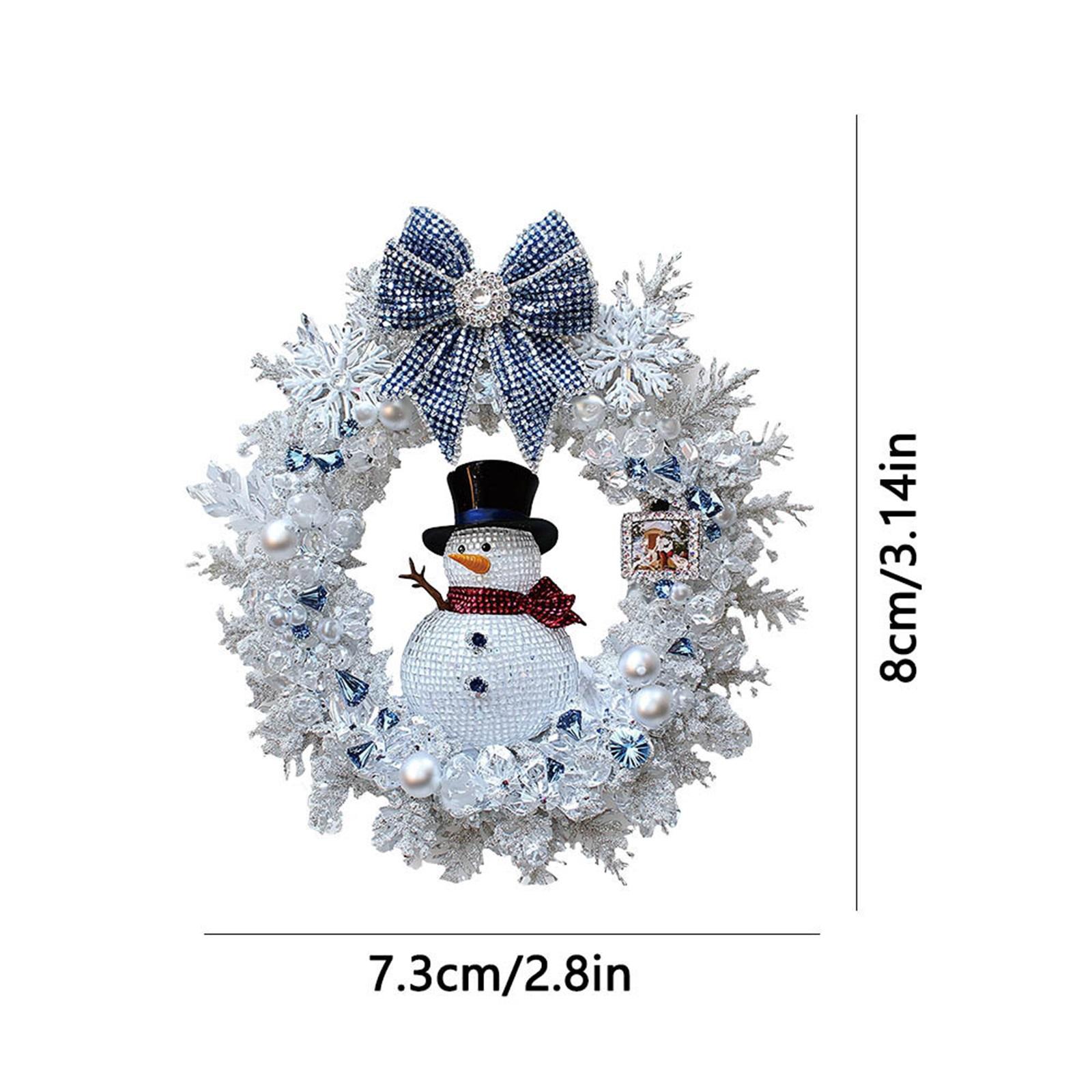 

Cartoon Bow Snowman Car Interior Rearview Mirror Acrylic Pendant Decoration one size