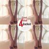 Women's Lace-Trimmed Anti-Snag Thigh-High Stockings