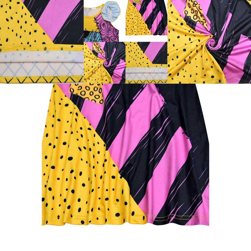 Adorable Sally Costume For Kids Nightmare Before Christmas Dress With Soft Material