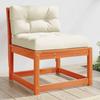 VidaXL Garden Sofa Without Armrests with Cushions, Terrace Seat with Backrest, Modular Patio Lounge Chair, Wax 844691
