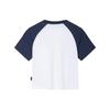 Anta Comfortable Breathable Color Block Round Neck Pullover Short Sleeve T-Shirt Women Tops Pure-White Deep-Navy 962428116-1