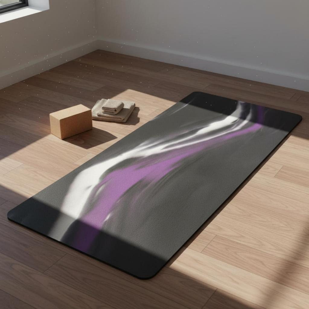 Exercise Mat Rubber Cushioned Matte Texture