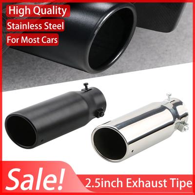 Single Tube Stainless Steel Automobile Exhaust Pipe Muffler Tail Throat Automobile Rear Tail Throat Exhaust Muffler Auto Parts