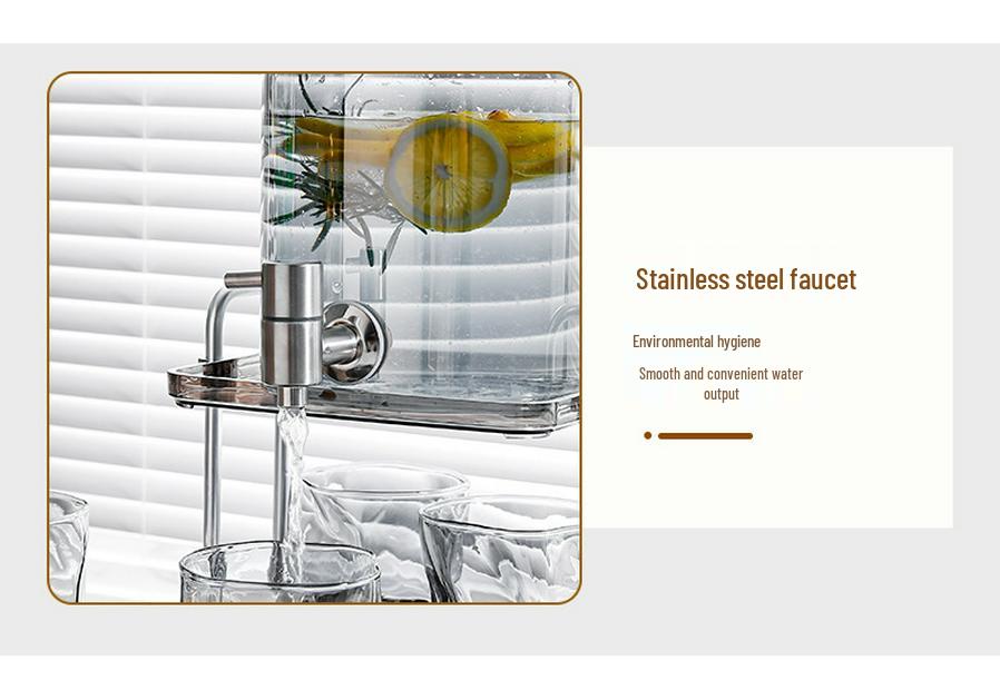 Elegant Glass Cold Water Kettle Set with Faucet - Large Capacity for Homemade Beverages